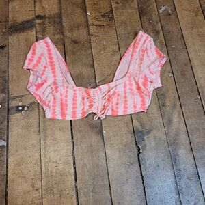 Xhilaration Pink Tie-Dye Bikini Top